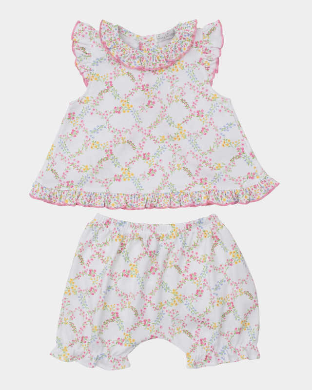 Girl's Garden Trellis Sunsuit Set Mix, Size 0M-